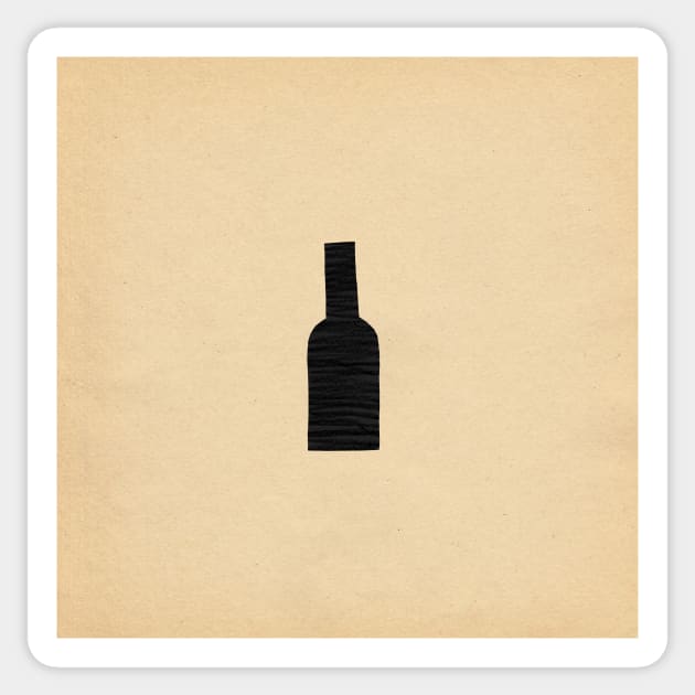 Minimalist wine bottle Sticker by WhalesWay